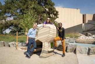 Cameron (right) and the "Zoo Crew" zoology collections staff at the Denver Museum of Nature and Science.