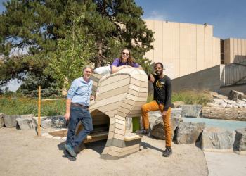 Cameron (right) and the "Zoo Crew" zoology collections staff at the Denver Museum of Nature and Science.